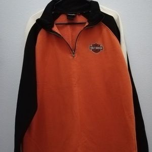 Harley Davidson Orange Pullover Size M
